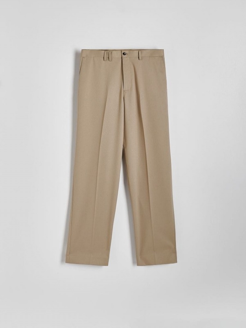 Reserved Straightpressed Crease Hosen Herren Beige | 4783-KBAIW