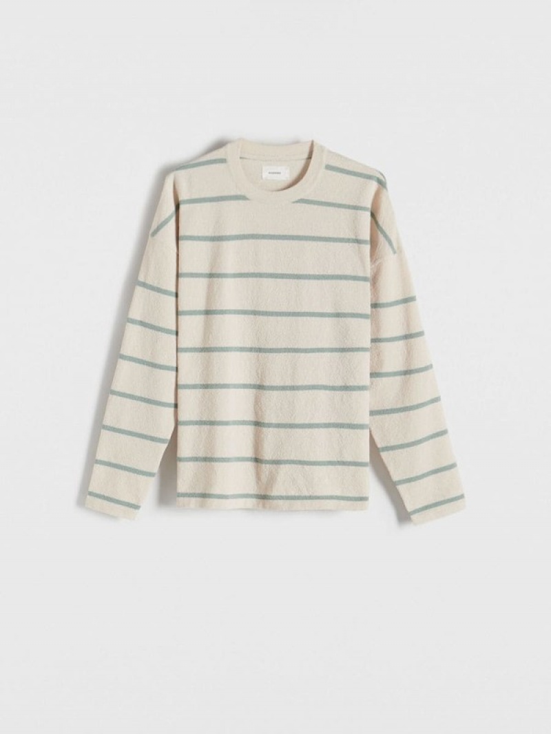 Reserved Stripe Pullover Herren Grün | 4972-WIBEY