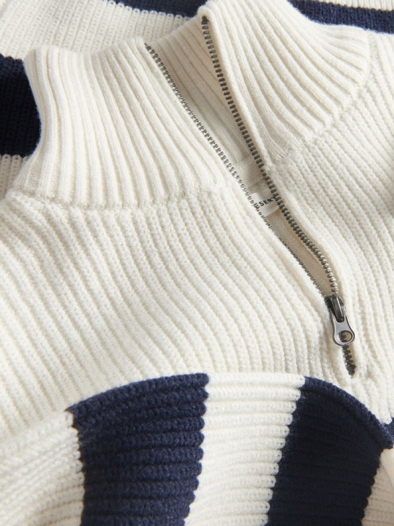 Reserved Stripe Turtleneck Pullover Jungen Weiß | 3652-OVLID