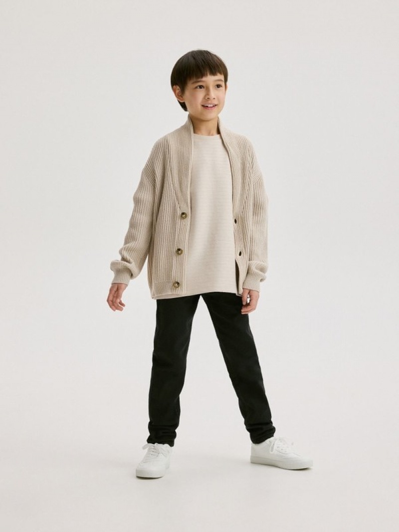 Reserved Structural Cardigan Pullover Jungen Beige | 8432-EUAXB