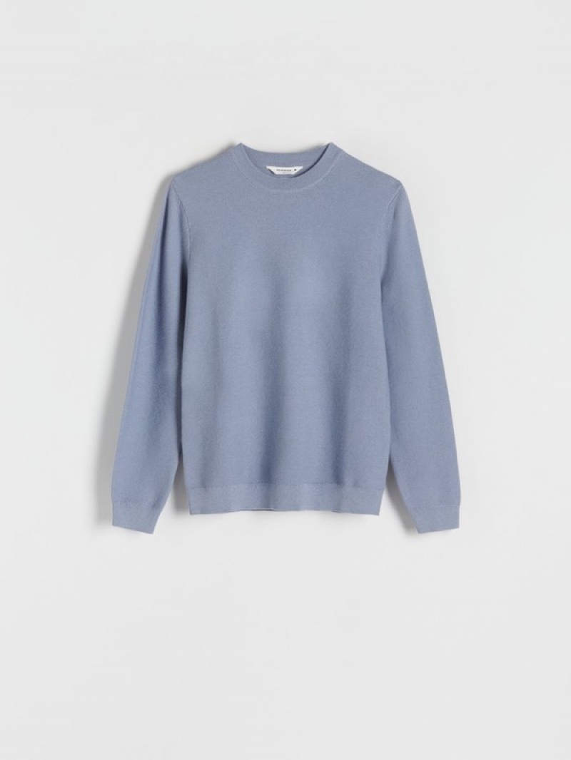 Reserved Structural Pullover Herren Hellblau | 8431-TDSEK