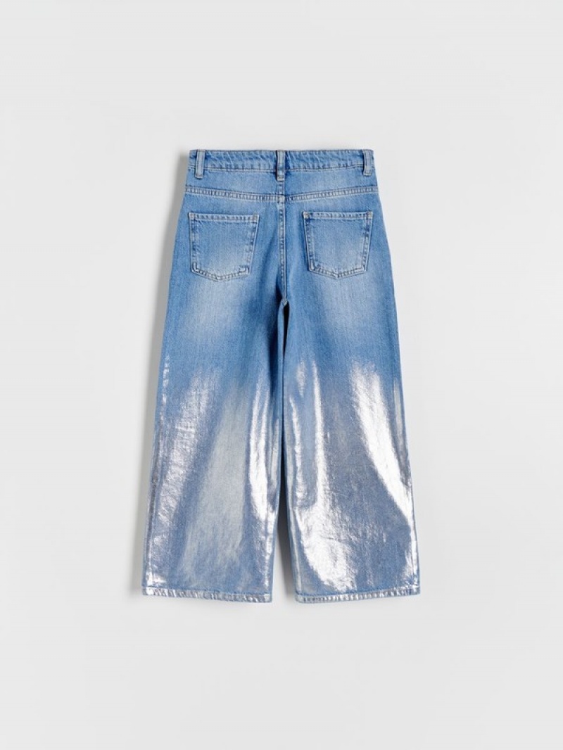 Reserved Super Weite Legshiny Legs Jeans Mädchen Blau | 3824-LZHXA