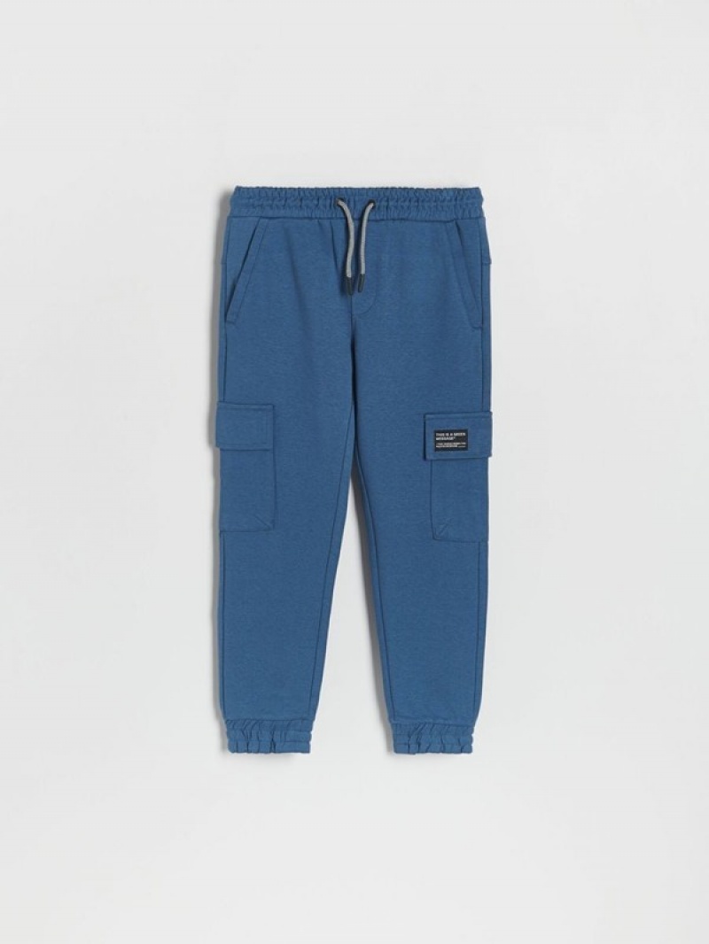 Reserved Sweat Cargo Joggers Hosen Jungen Grau Grün | 0913-BKQXN