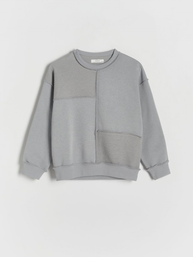 Reserved Sweatstitching Pullover Jungen Hellgrau | 3164-NOMIV