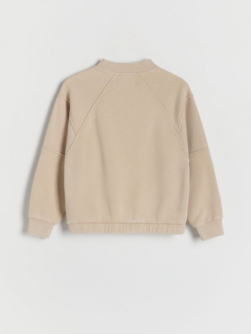 Reserved Sweatstitching Sweatshirts Mädchen Beige | 0165-RWSPV