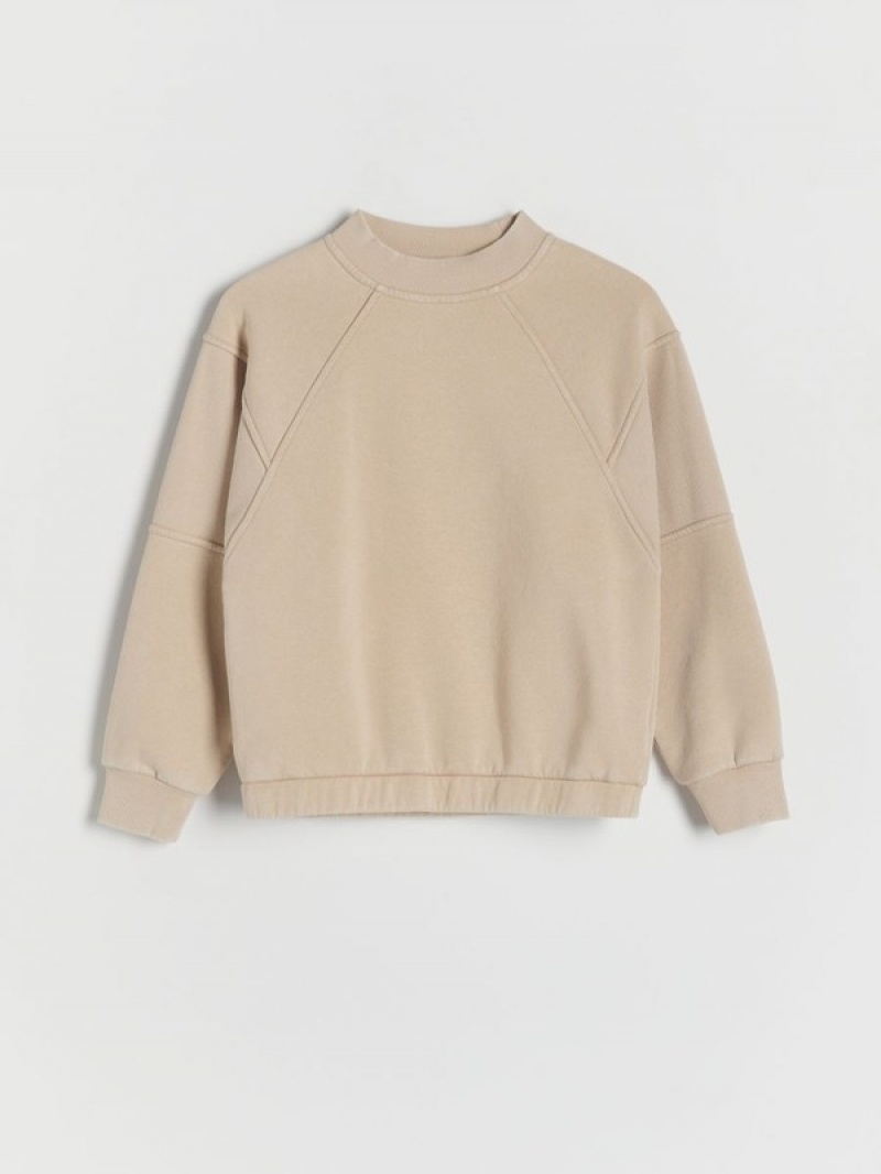 Reserved Sweatstitching Sweatshirts Mädchen Beige | 0165-RWSPV