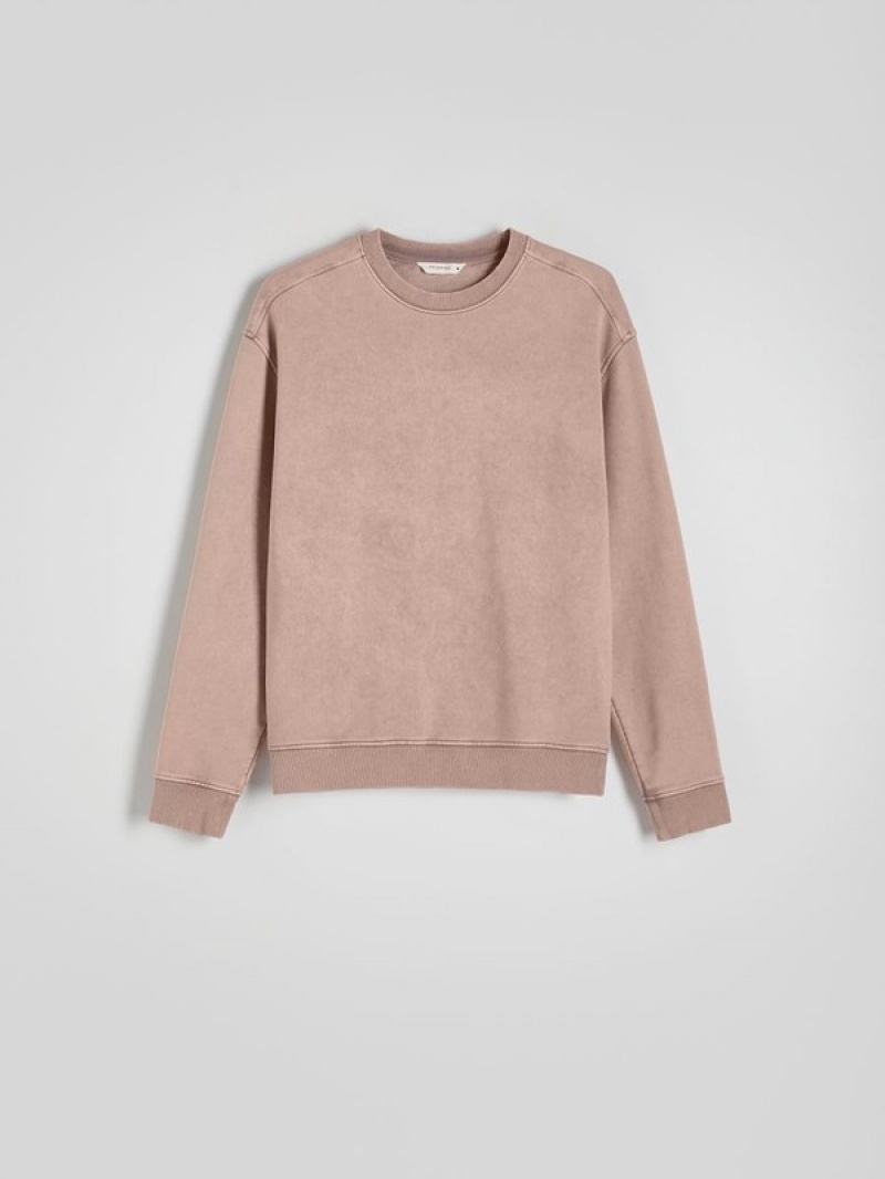 Reserved Sweatwash Effect Sweatshirts Damen Lila | 2730-ZSQNG