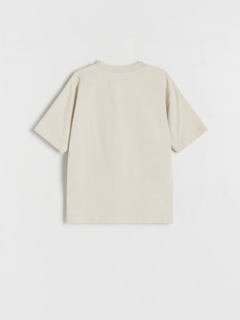 Reserved T-a Pocket T-shirts Jungen Beige | 4380-MXOHZ