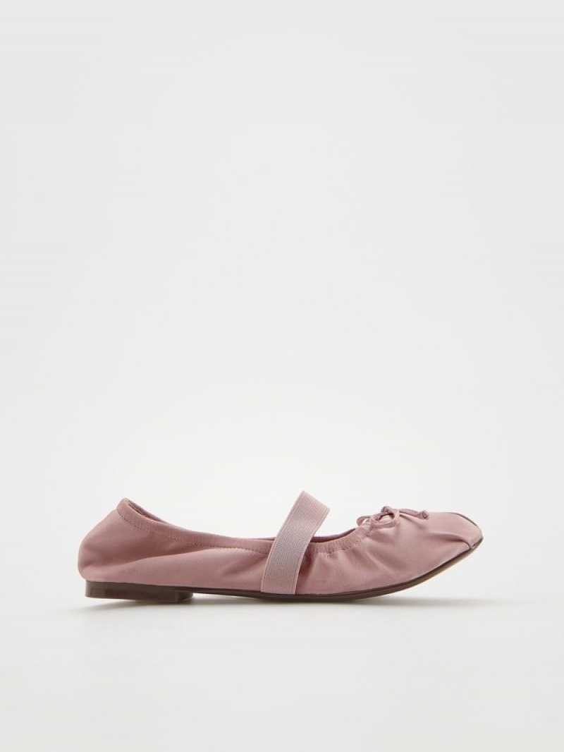 Reserved T-bar Ballerinas Halbschuhe Damen Rosa | 2705-TOIWK