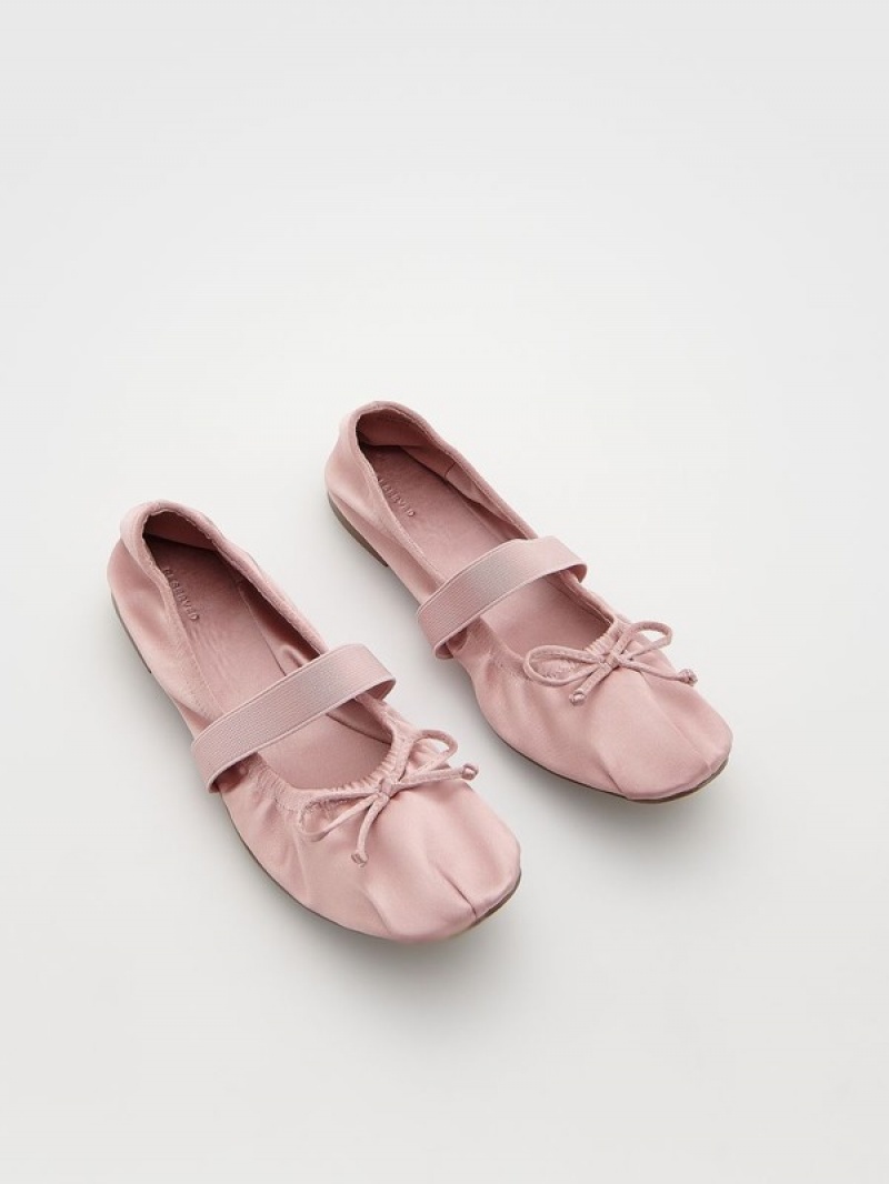 Reserved T-bar Ballerinas Halbschuhe Damen Rosa | 2705-TOIWK