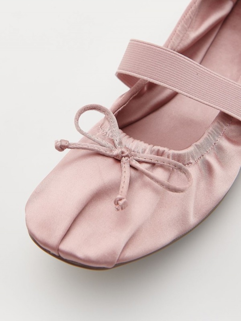 Reserved T-bar Ballerinas Halbschuhe Damen Rosa | 2705-TOIWK