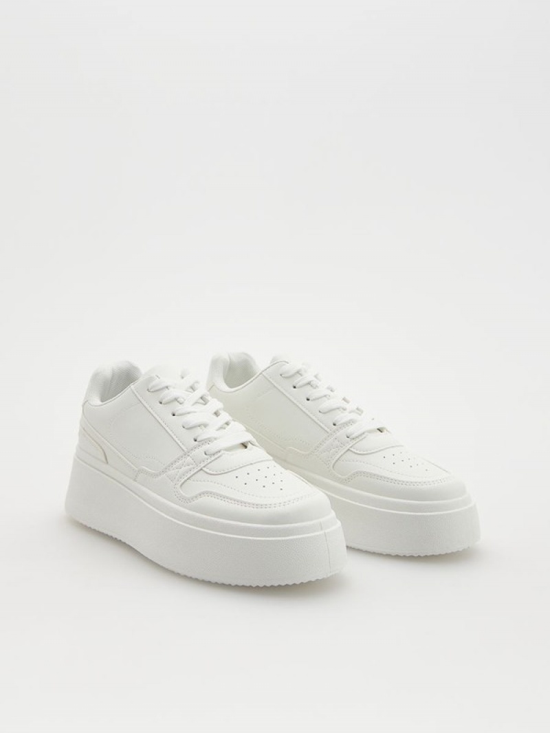 Reserved Thick Sole Sneakers Damen Weiß | 1398-JETFU