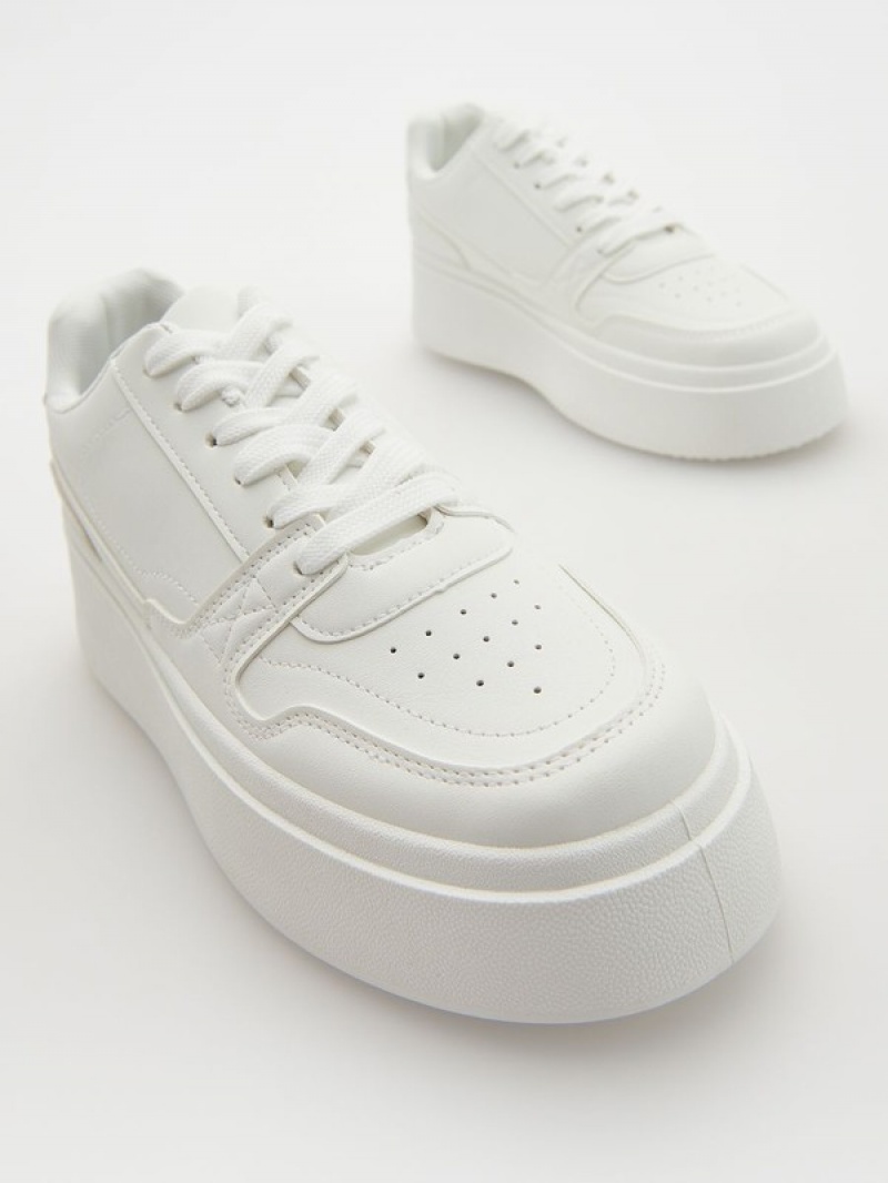 Reserved Thick Sole Sneakers Damen Weiß | 1398-JETFU