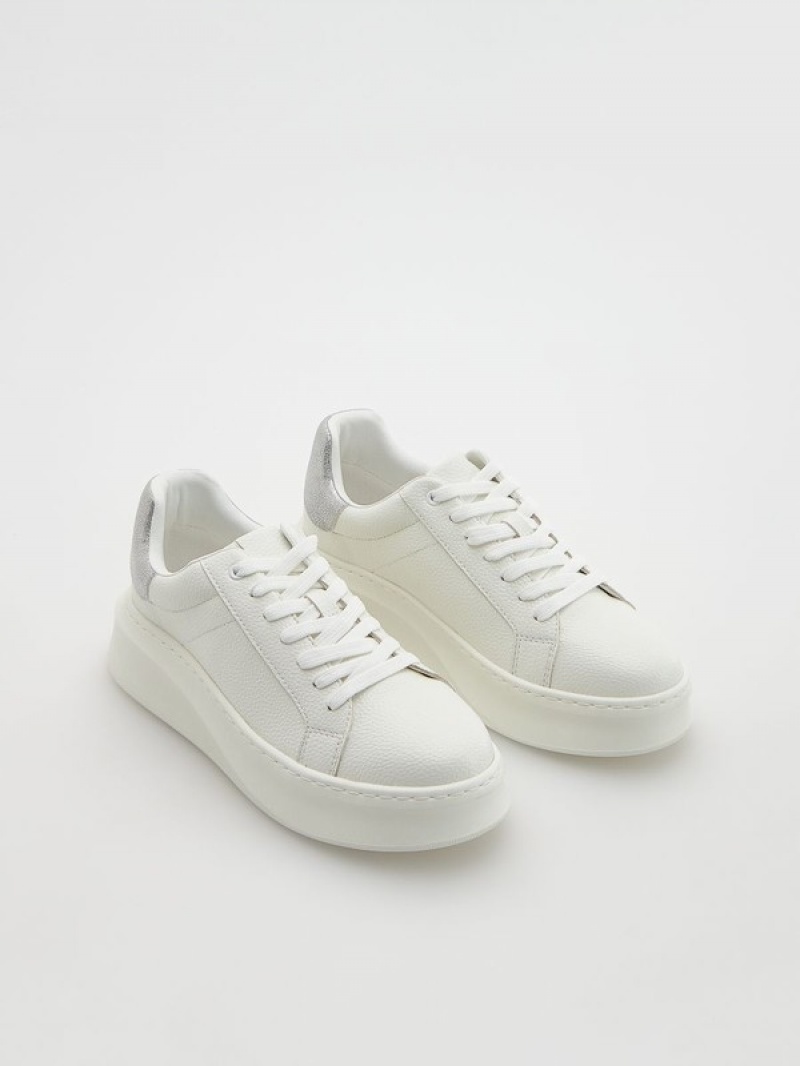 Reserved Thick Sole Sneakers Damen Weiß | 8459-SLOBJ