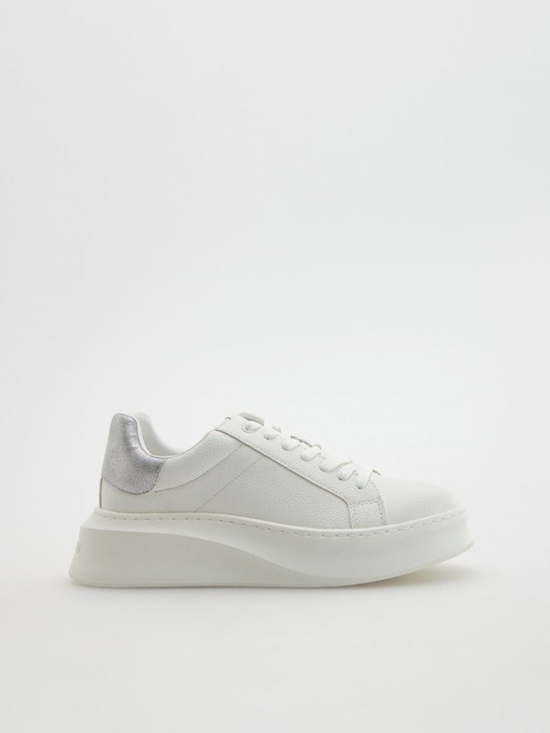 Reserved Thick Sole Sneakers Damen Weiß | 8459-SLOBJ