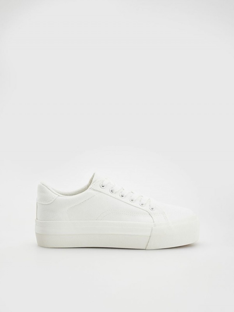 Reserved Thick Sole Sneakers Damen Weiß | 7502-WCBFM