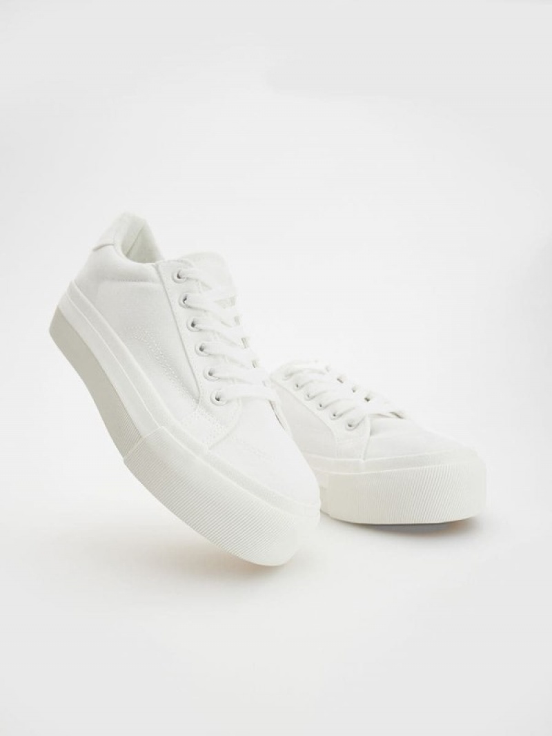 Reserved Thick Sole Sneakers Damen Weiß | 7502-WCBFM