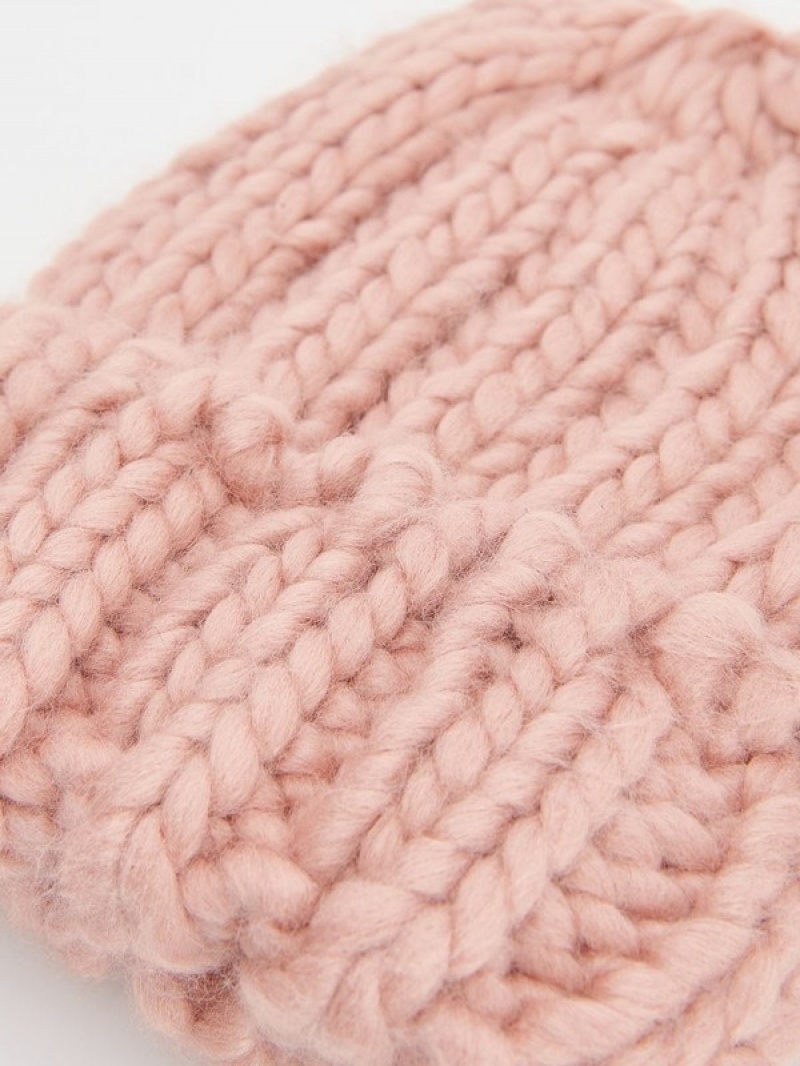 Reserved Thick Weave Mütze Mädchen Rosa | 6732-TWCGJ