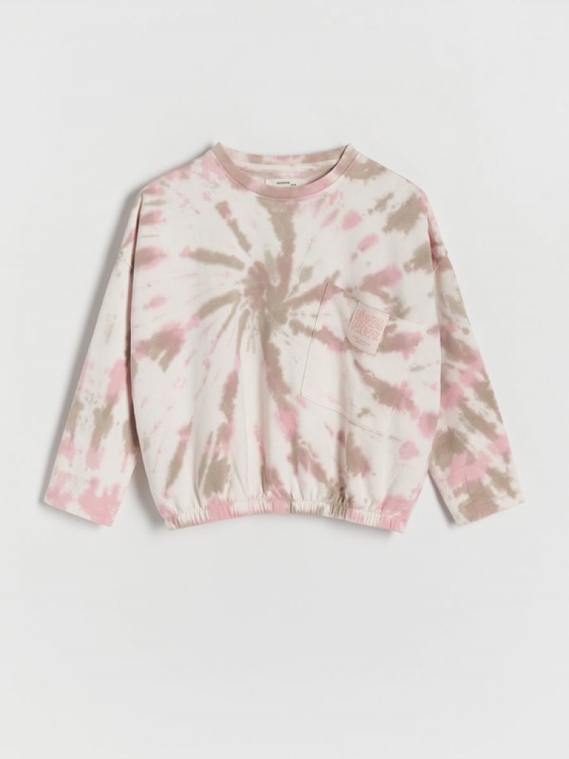 Reserved Tie Dye Effect Sweatshirts Mädchen Mehrfarbig | 8094-BQTYO