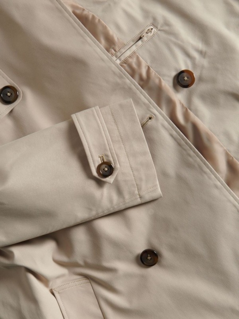 Reserved Trench With Mäntel Herren Beige | 6207-FUZSL