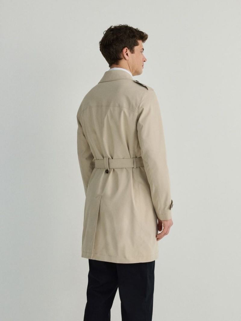 Reserved Trench With Mäntel Herren Beige | 2417-DKTIA