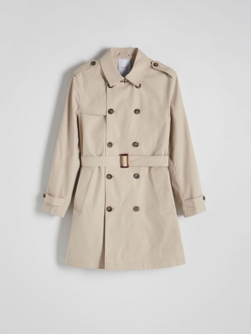 Reserved Trench With Mäntel Herren Beige | 2417-DKTIA