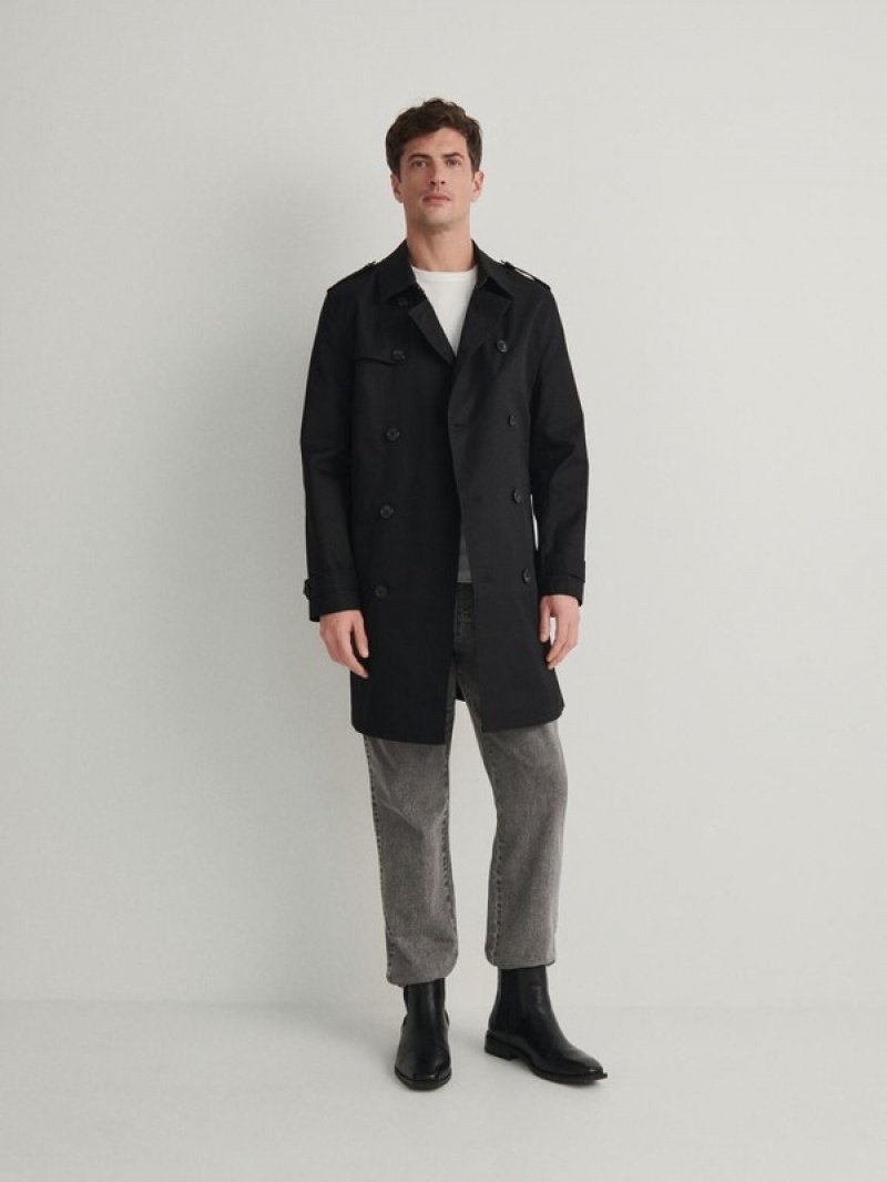 Reserved Trench With Mäntel Herren Schwarz | 8354-EWIAF