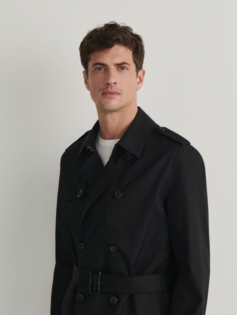 Reserved Trench With Mäntel Herren Schwarz | 8354-EWIAF