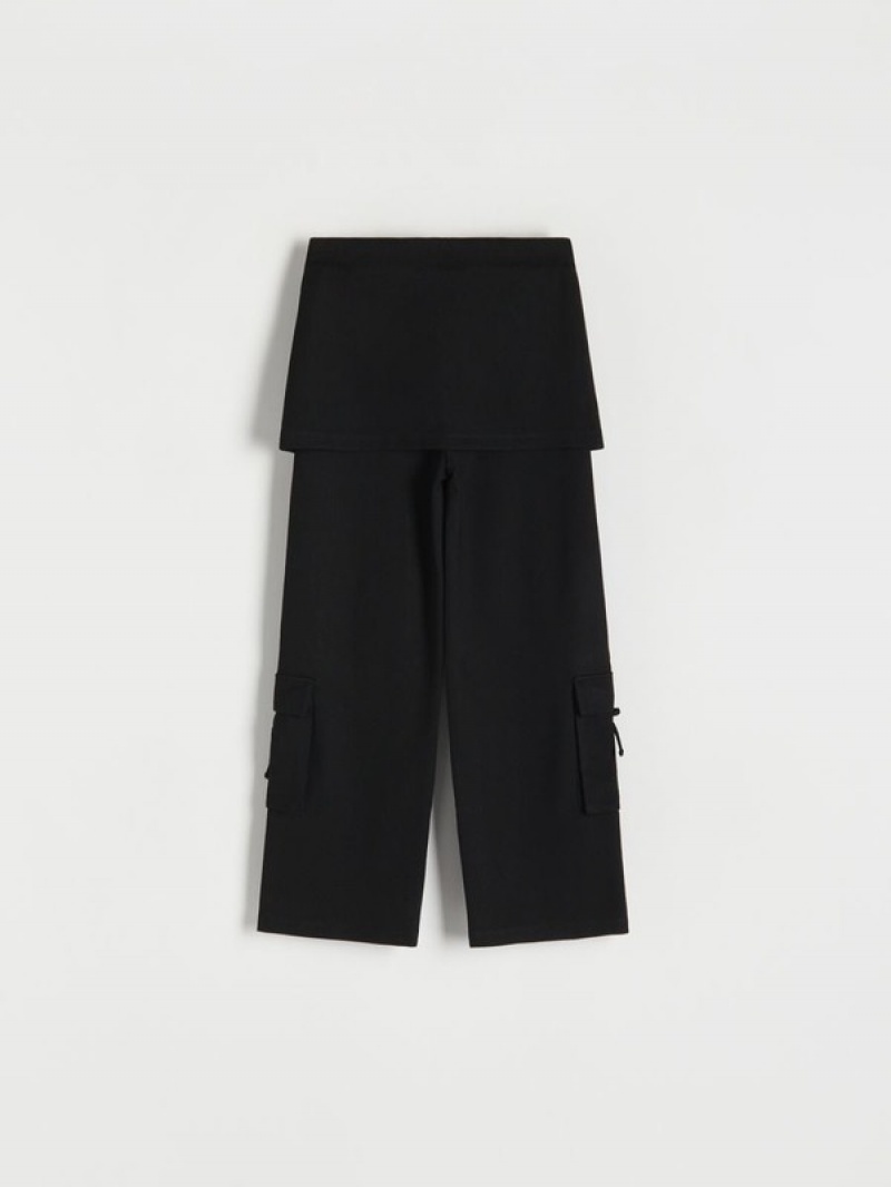 Reserved Trousers With Hosen Mädchen Schwarz | 2950-SVXBZ