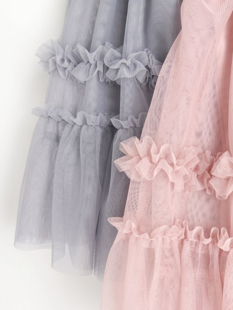 Reserved Tulle Kleid Mädchen Rosa | 8910-BIHAL