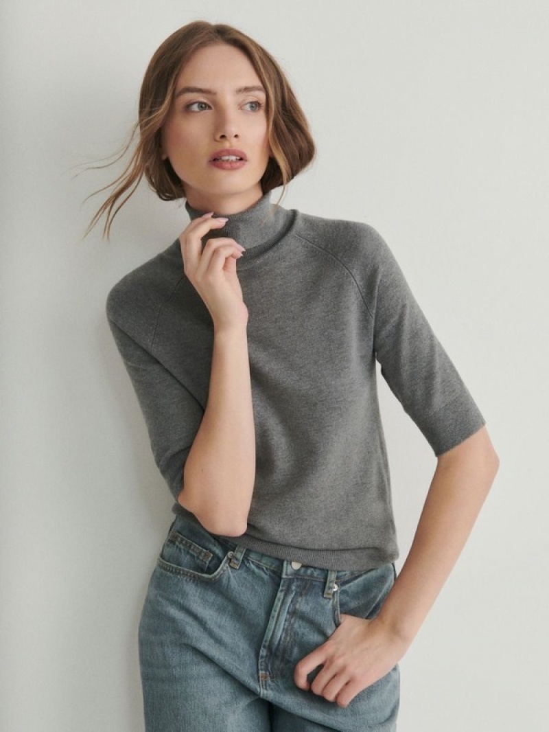 Reserved Turtleneck Pullover Damen Grau | 3902-HRAVM