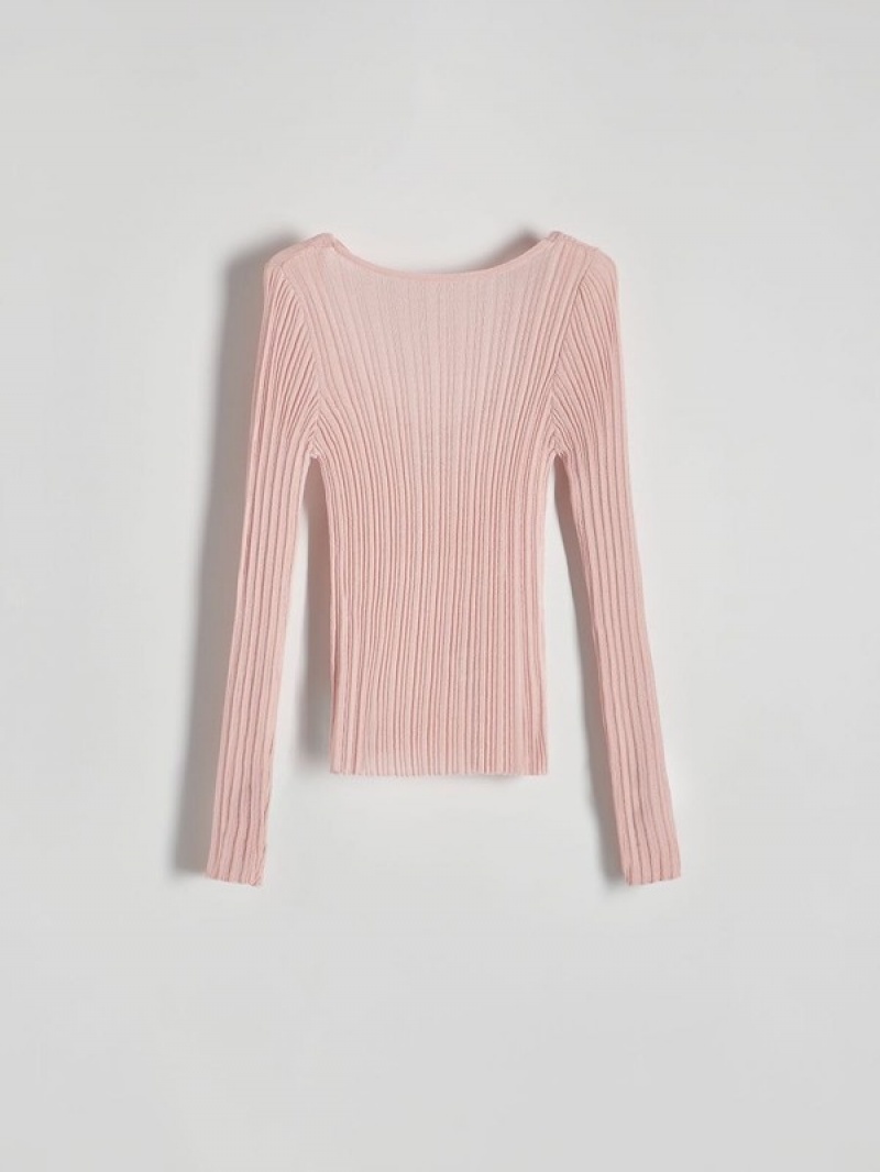 Reserved Viscose Pullover Damen Rosa | 0496-ECSNB