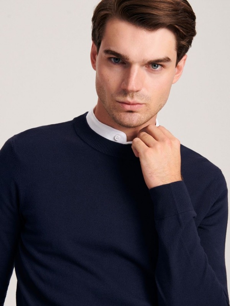 Reserved Viscose Rich Pullover Herren Navy | 7690-NTUPD