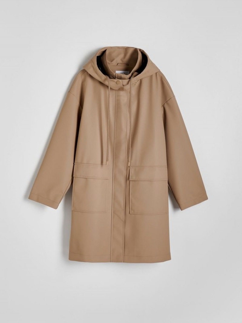 Reserved Wasserdichte Parka Jacken Damen Beige | 3791-YZUTF