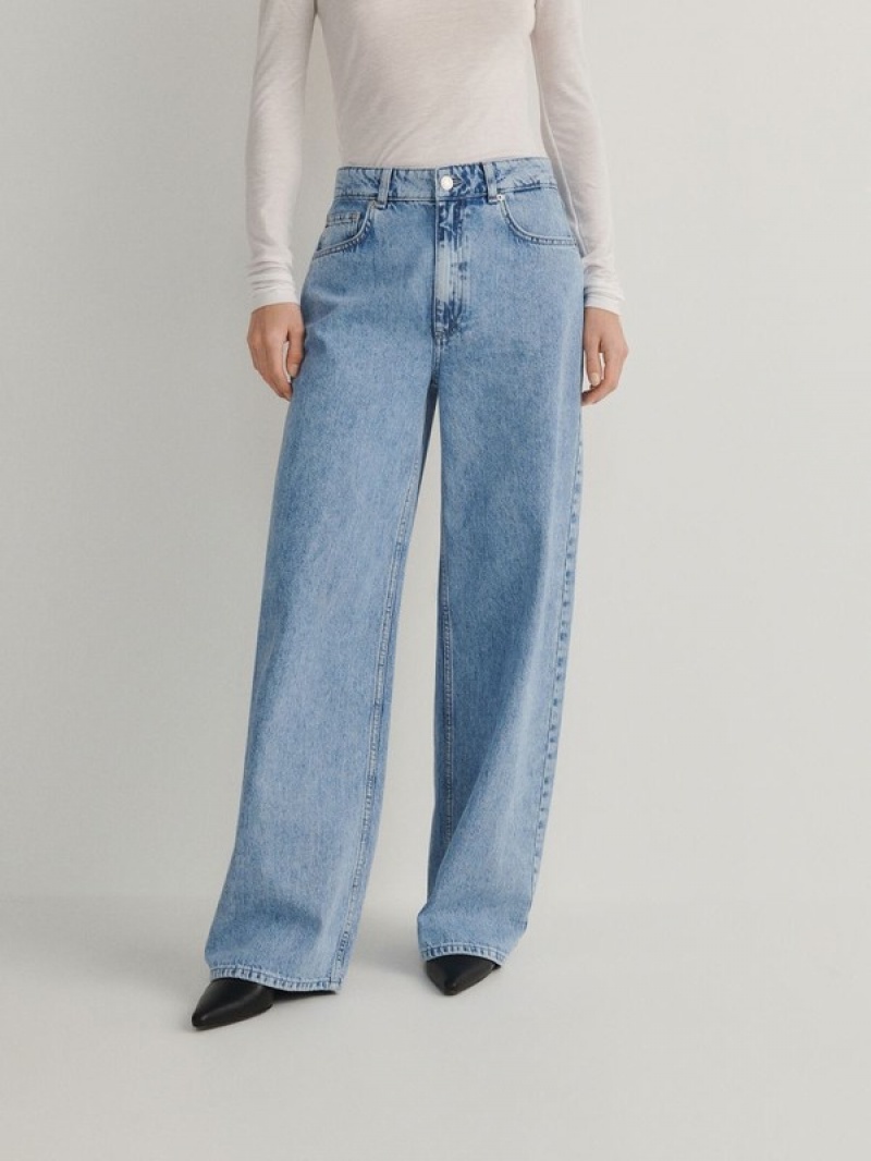 Reserved Weite Leg Jeans Damen Blau | 8032-XULGE