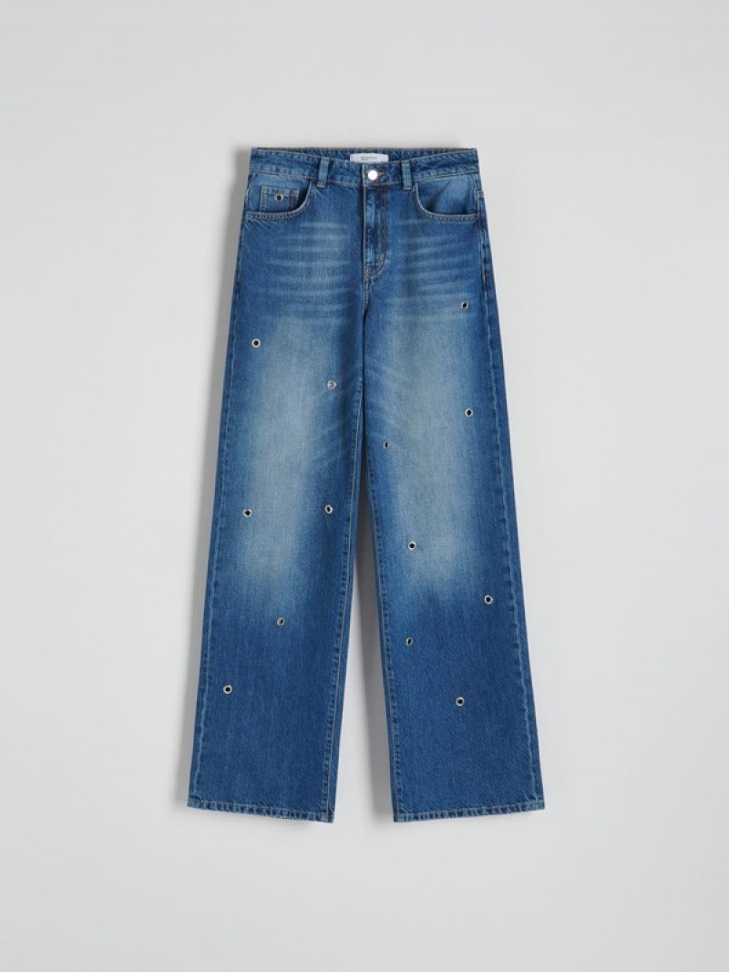 Reserved Weite Legeyelets Jeans Damen Blau | 2310-UJTBI