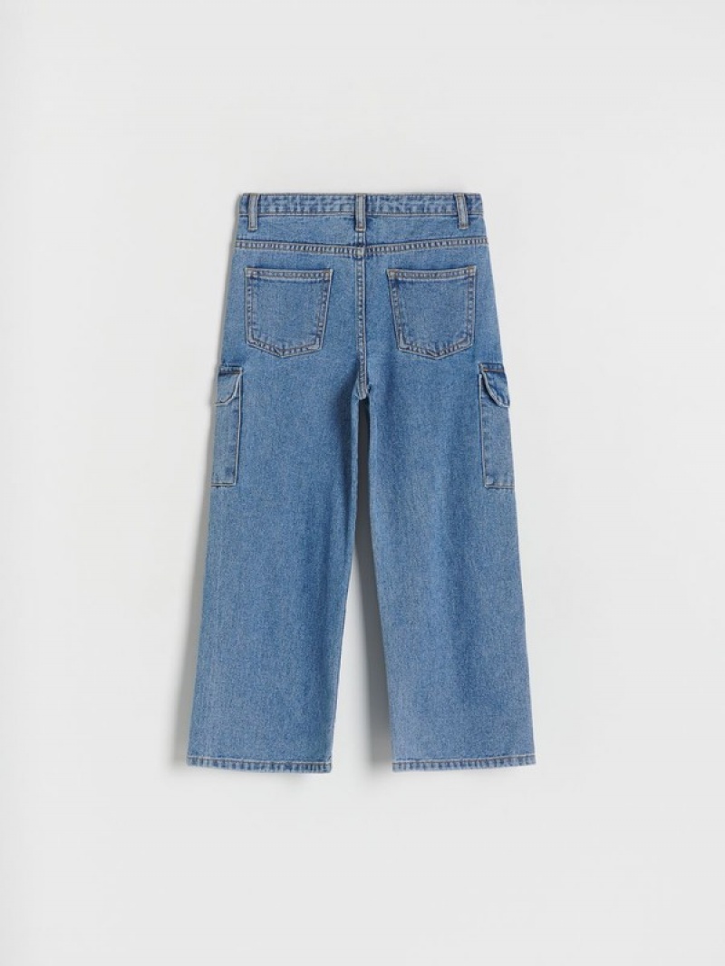 Reserved Weite Legpockets Jeans Mädchen Blau | 3548-XJARK