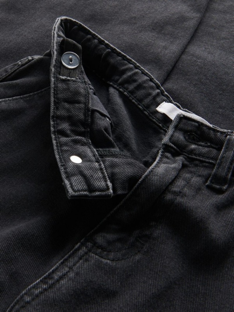 Reserved Weite Legpockets Jeans Mädchen Schwarz | 0918-UFRJS