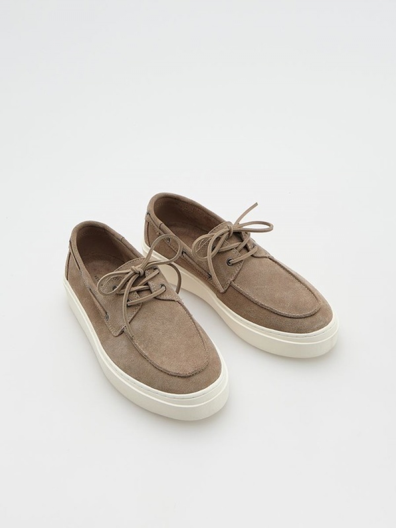 Reserved Wildleder Schuhe Herren Beige | 3507-HLOQY