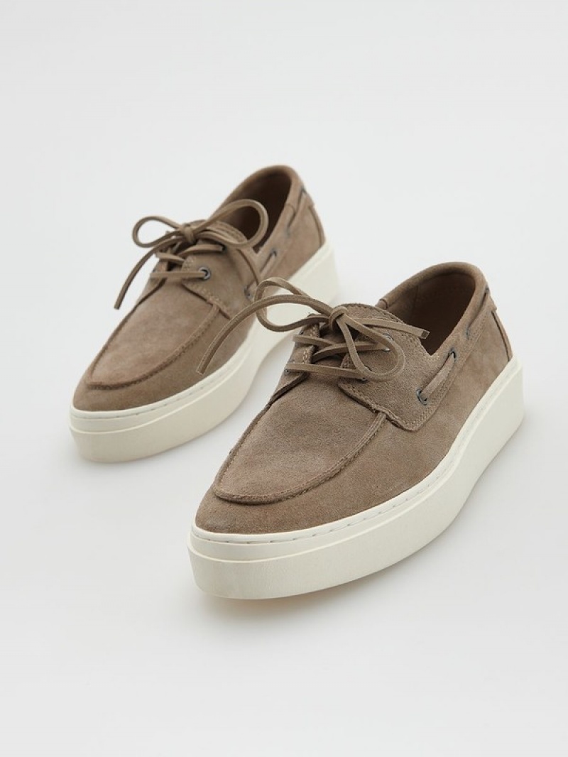 Reserved Wildleder Schuhe Herren Beige | 3507-HLOQY