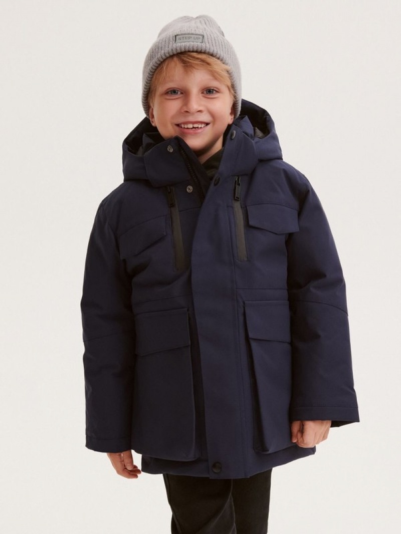 Reserved Winterhood Jacken Jungen Navy | 9132-YZTRO