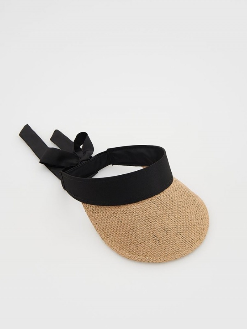 Reserved Woven Visorribbon Detail Kappen Damen Braun | 8927-ZNFOB