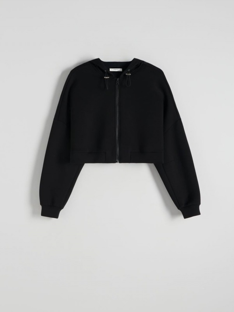 Reserved Zip Up Sweatshirts Damen Schwarz | 2805-IQJDB