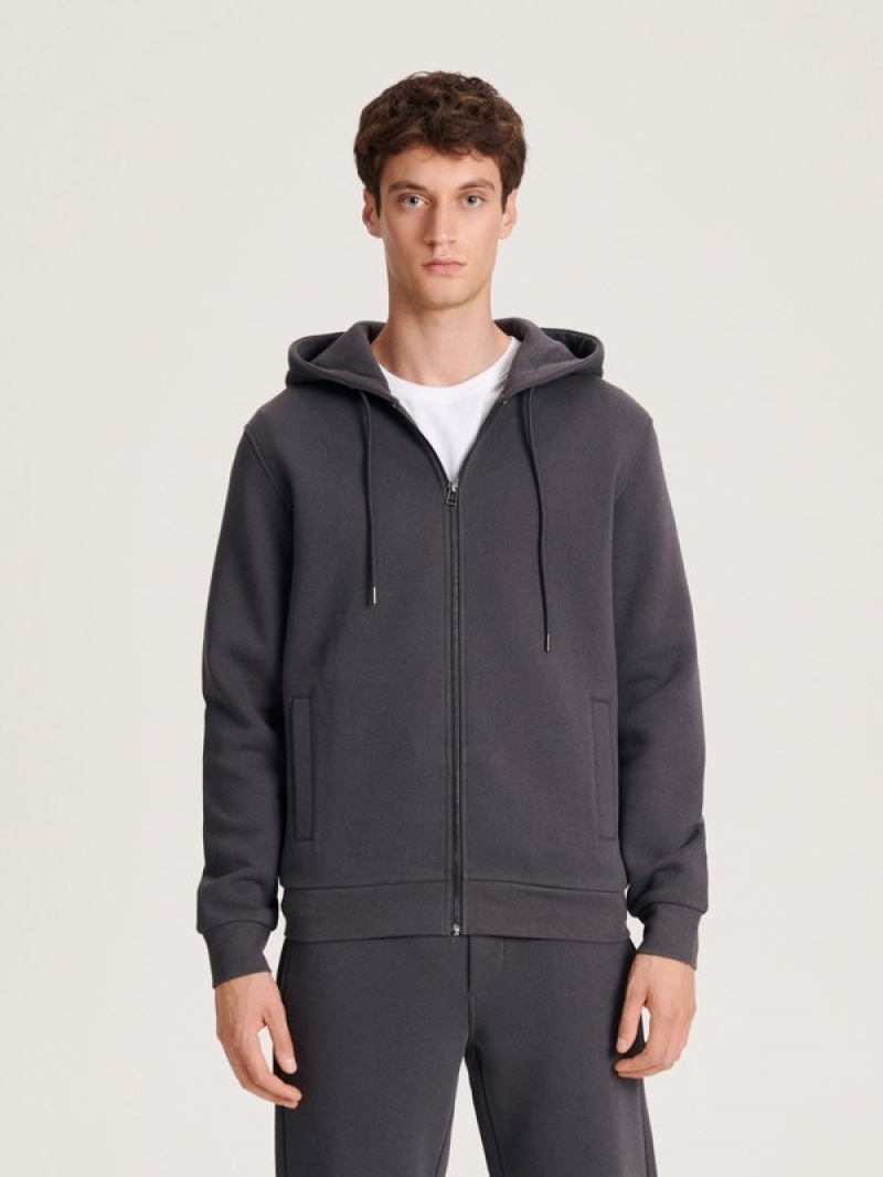 Reserved Zip Up Sweatshirts Herren Dunkelgrau | 2815-OEMHA